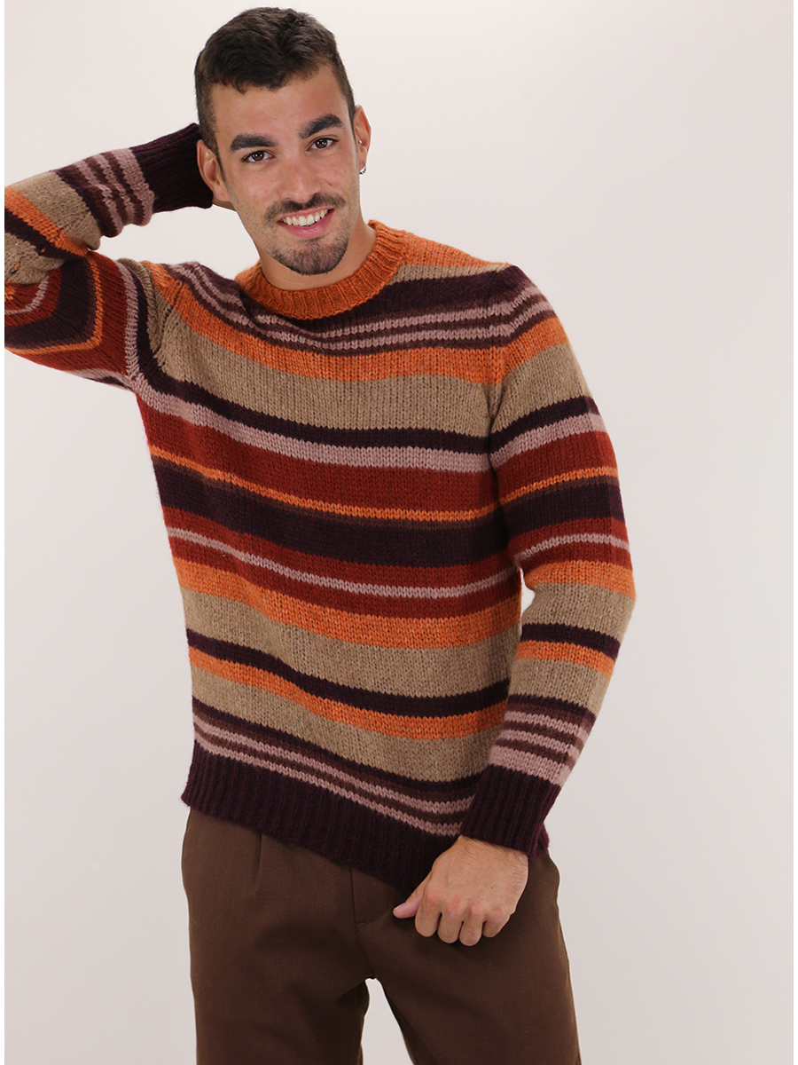 Jersey Bord/rust Roberto Collina - Le Follie Shop