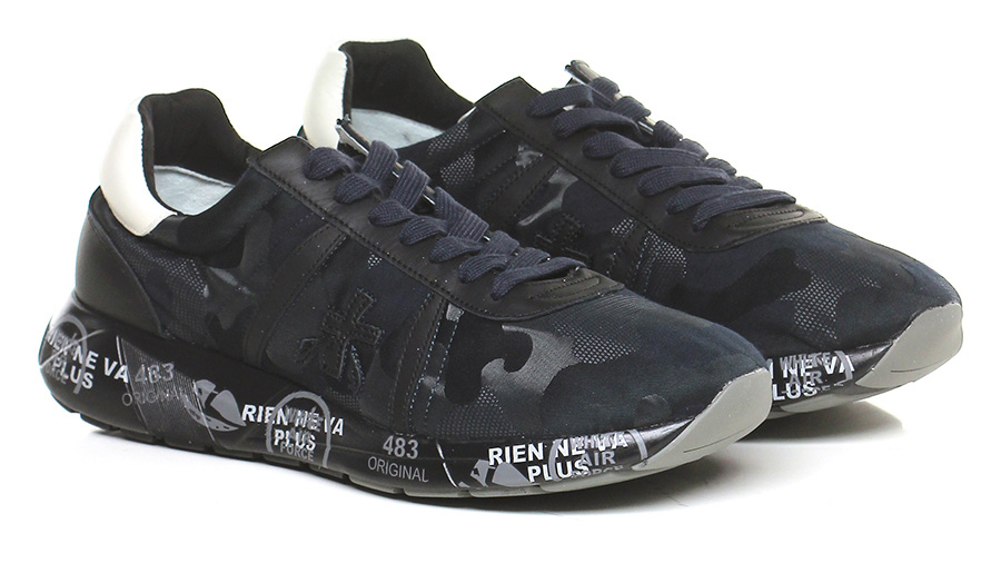 Sneaker 2414 black camouflage navy Premiata Le Follie Shop