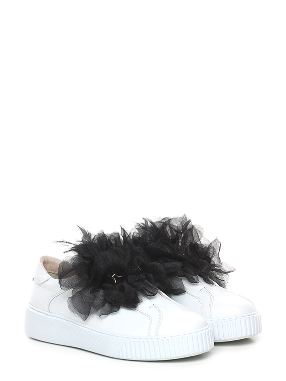 Sneaker Bianco/nero Blu Shoes - Le Follie Shop