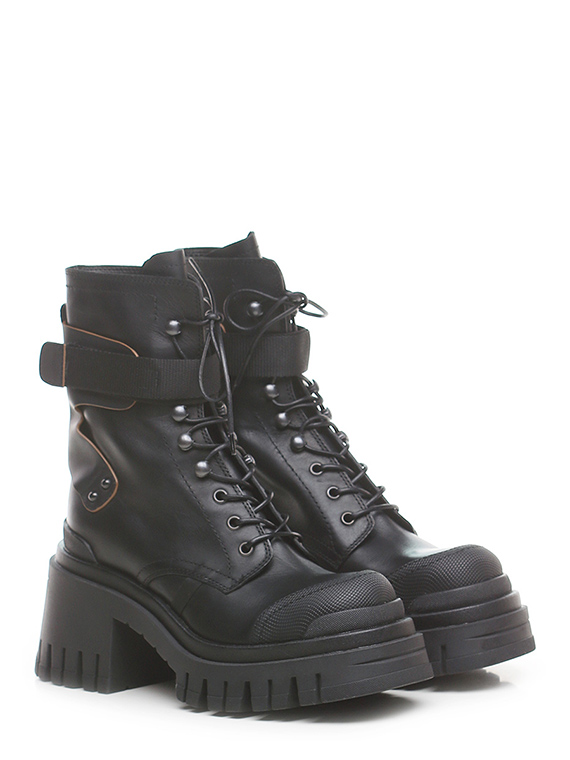 Premiata 80mm block-heel ankle boots - Black